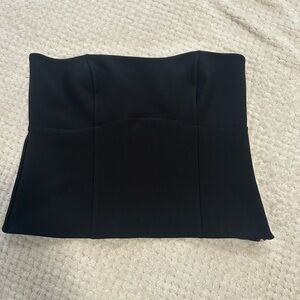 Abercrombie & Fitch Black Bustier-Style Strapless Top